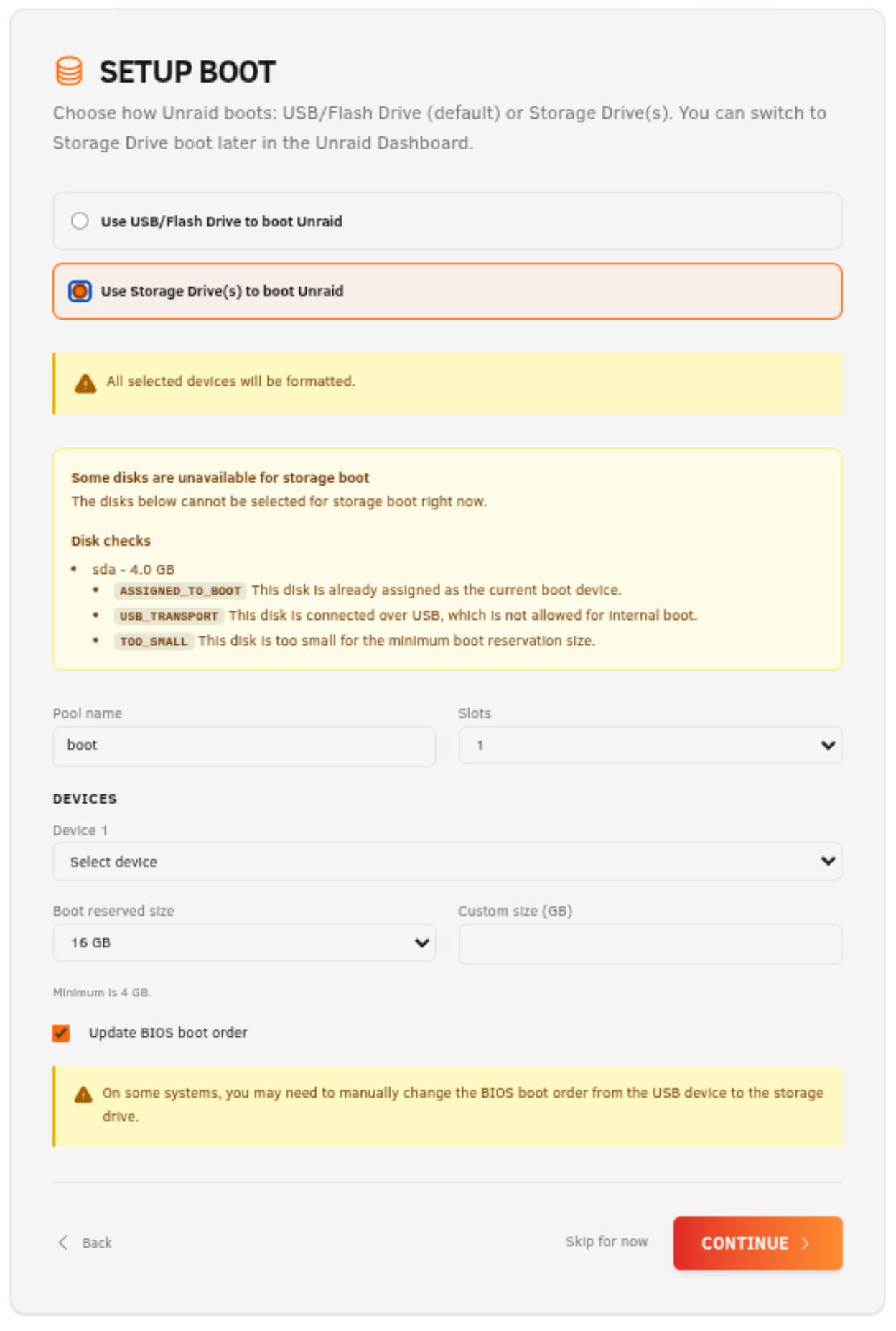 Schritt 3: Interner Boot